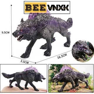 Mô hình Sói Quỷ Bóng Đêm Shadow Wolf nhựa đúc đặc, đồ chơi chính hãng xuất dư BEE VNXK