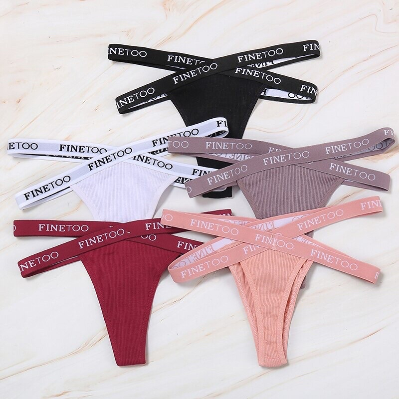 Quần lót lọt khe nữ sexy dây hông cotton trơn thoáng khí quần lót cạp thấp gợi cảm 005