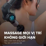 Súng Massage Cầm Tay GIÃN CƠ CAO CẤP MAXCARE Tùy Chỉnh 5 Góc Gập, Nhiệt Phục Hồi 50°C, Giảm Đau Bắp Vai Cổ Gáy, Pin 60N — ảnh 4