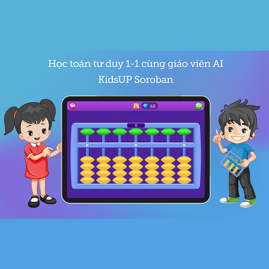 Khóa học Kids UP - KidsUp Soroban Gói 1 Năm Tặng 3 Tháng KUS_1Y