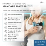Súng Massage Cầm Tay GIÃN CƠ CAO CẤP MAXCARE Tùy Chỉnh 5 Góc Gập, Nhiệt Phục Hồi 50°C, Giảm Đau Bắp Vai Cổ Gáy, Pin 60N — ảnh 6