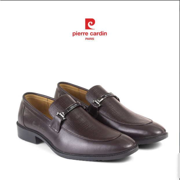 Ảnh Giày tây lười Pierre Cardin chất liệu da bò cao cấp, khóa kéo phụ kiện logo - 783 1