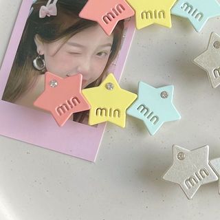 [🔥XƯỞNG SALE SẬP SÀN🔥] Set 2 Kẹp Tóc Mái Ngôi Sao Y2K Phong Cách Hàn Quốc K57