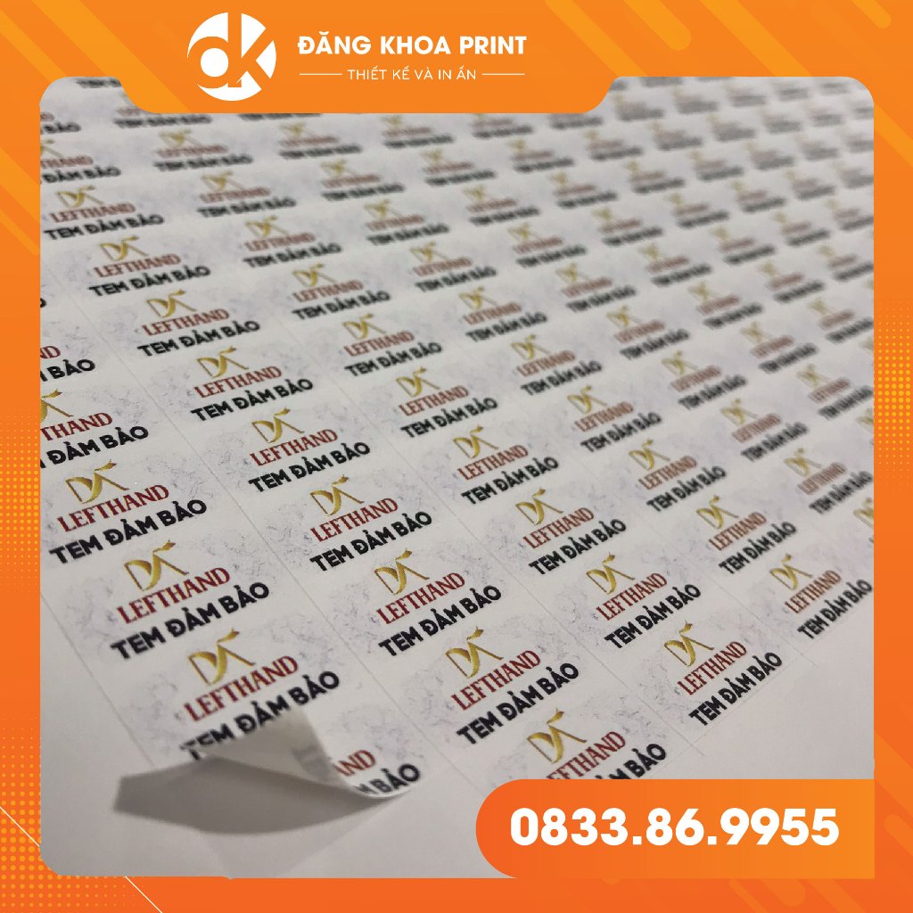 In tem bảo hành, decal vỡ, tem vỡ, tem đảm bảo, tem bể, bế hình theo yêu cầu.