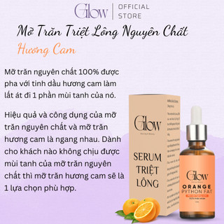 Combo 100Gr Sáp Dừa Siêu Bám Lông GLOWWAXING + Chén Silicon Nấu Sáp + Mỡ Trăn Hương Cam 10ML CHE TÊN