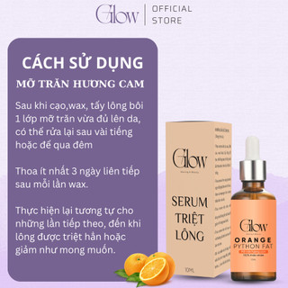 Combo 100Gr Sáp Dừa Siêu Bám Lông GLOWWAXING + Chén Silicon Nấu Sáp + Mỡ Trăn Hương Cam 10ML CHE TÊN