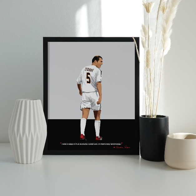 Zinedine Zidane Signed Pre Printed Autograph A4 Photo Gift For a Real Madrid Fan