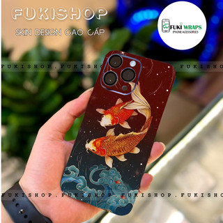 Tấm dán Skin Mặt sau Mẫu Cá Chép MS01 Dành cho 15 pro max,14 pro max,13 pro max,12 pro max- FukiShop