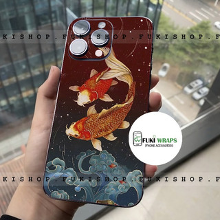 Tấm dán Skin Mặt sau Mẫu Cá Chép MS01 Dành cho 15 pro max,14 pro max,13 pro max,12 pro max- FukiShop