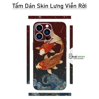 Tấm dán Skin Mặt sau Mẫu Cá Chép MS01 Dành cho 15 pro max,14 pro max,13 pro max,12 pro max- FukiShop