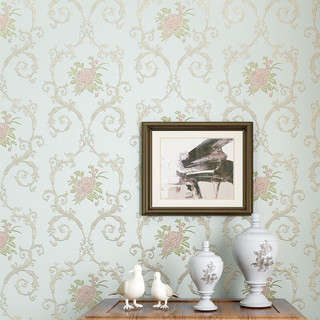 Cuộn 3M Giấy Decal dán tường 3D in nổi khổ rộng 53CM thêu hoa phong cách Vintage mã QD03
