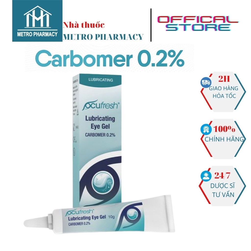 Gel tra mắt Ocufresh Lubricating Eye Gel-Carbomer 0.2%-Gel bôi trơn mắt ...