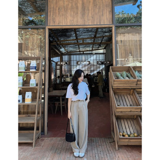 Quần tây ống suông đóng nút Ma Vie