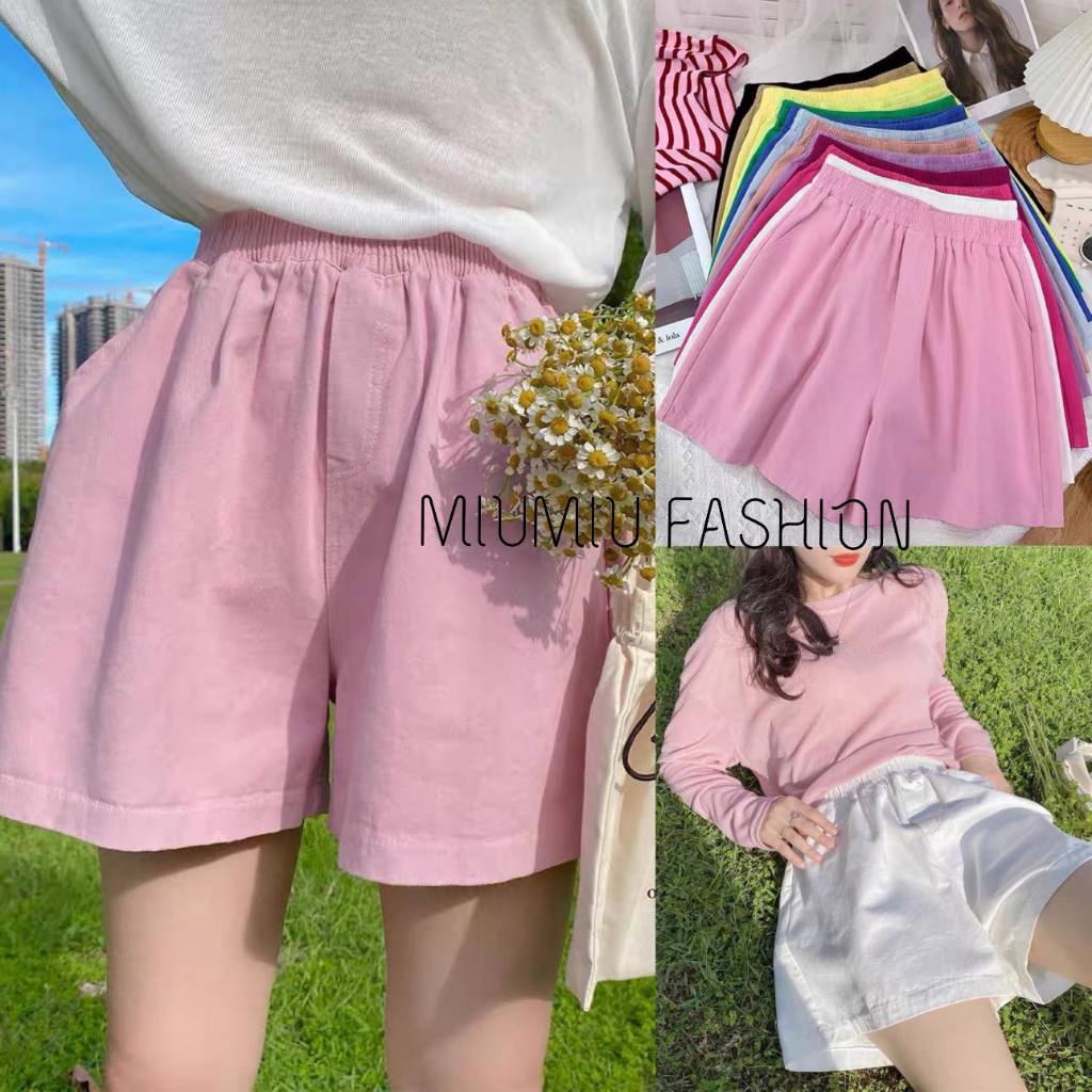 Quần Short Kaki Nữ Lưng Chun, Chất Kaki Đẹp Mềm Mịn, Co Giãn Nhẹ_m025 | BigBuy360 - bigbuy360.vn
