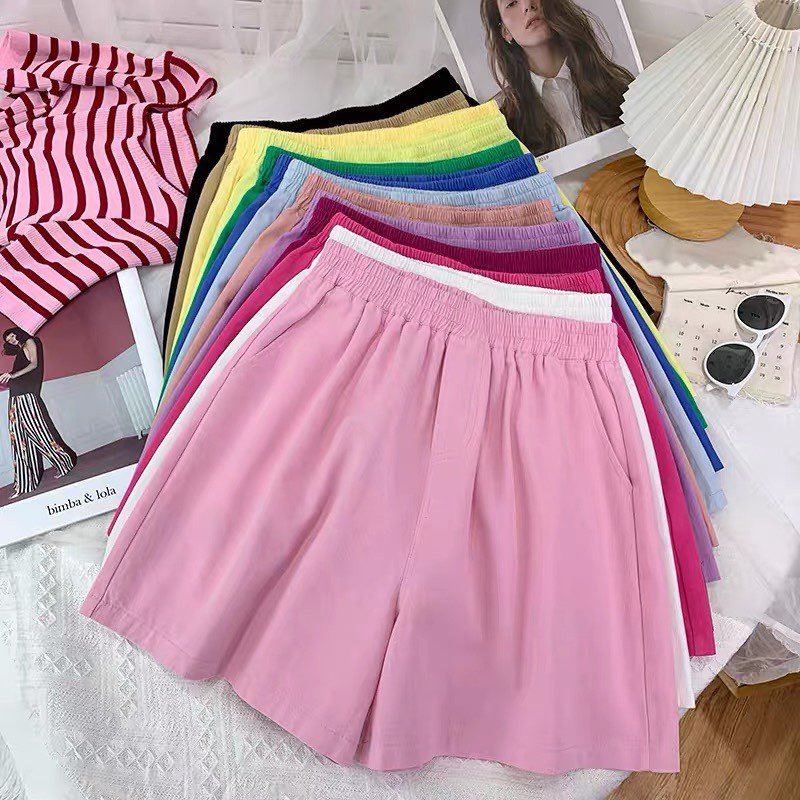 Quần Short Kaki Nữ Lưng Chun, Chất Kaki Đẹp Mềm Mịn, Co Giãn Nhẹ_m025 | BigBuy360 - bigbuy360.vn