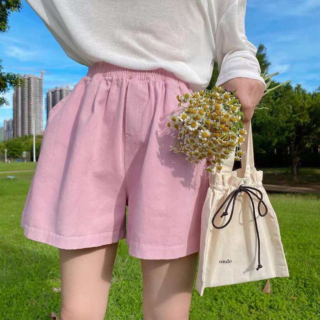 Quần Short Kaki Nữ Lưng Chun, Chất Kaki Đẹp Mềm Mịn, Co Giãn Nhẹ_m025 | BigBuy360 - bigbuy360.vn