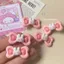 Set 2 Kẹp Tóc Mái Hình Nơ Trái Tim Đôi Hoạt Hình Dễ Thương K49