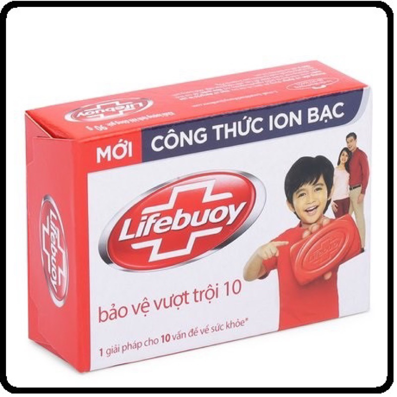 Xà Phòng Tắm Lifebuoy, Xà Bông Cục LifeBoy Diệt Khuẩn Sạch Da Thơm Mát Dễ Chịu 90G