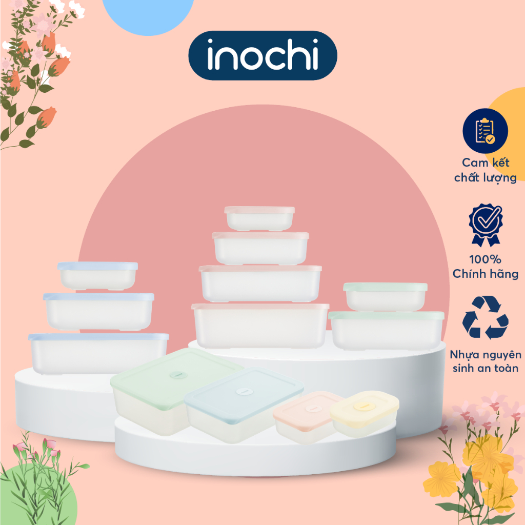 Hộp thực phẩm trữ đông Inochi cao cấp tủ lạnh thịt cá rau củ- Hokkaido ...