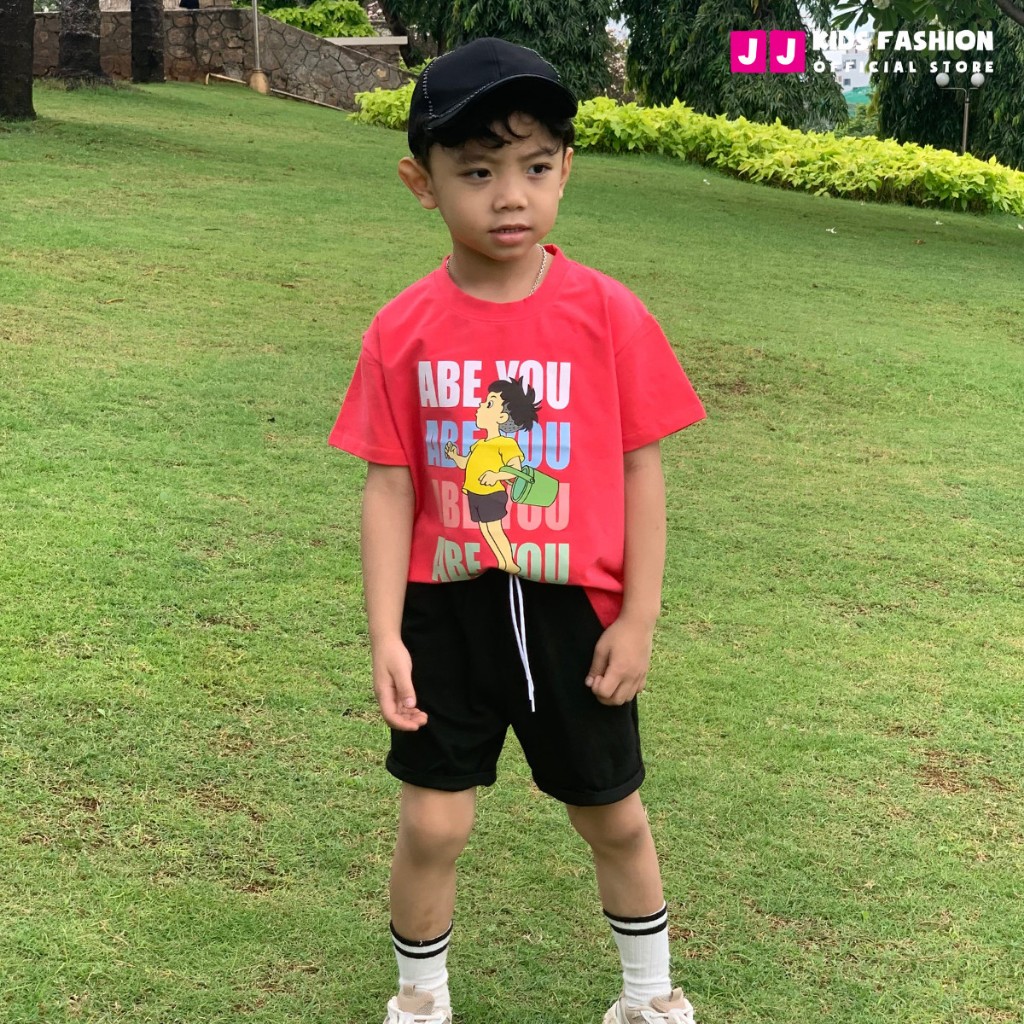 Áo thun bé trai ngắn tay mùa hè, cotton thoáng mát full size - JJ Kids