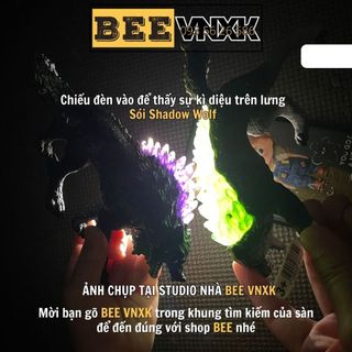 Mô hình Sói Quỷ Bóng Đêm Shadow Wolf nhựa đúc đặc, đồ chơi chính hãng xuất dư BEE VNXK