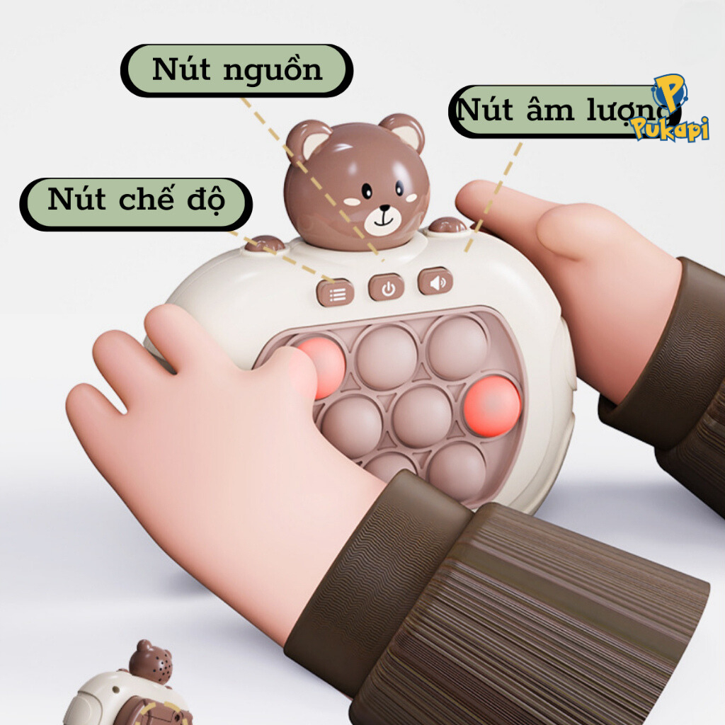 Pop It Điện Tử Đồ Chơi Pop It Tiếng Anh Giá Rẻ 999 Level Trò Chơi Bop It Bóp It Cầm Tay 999 lv- Đồ Chơi Cho Bé PUKAPI