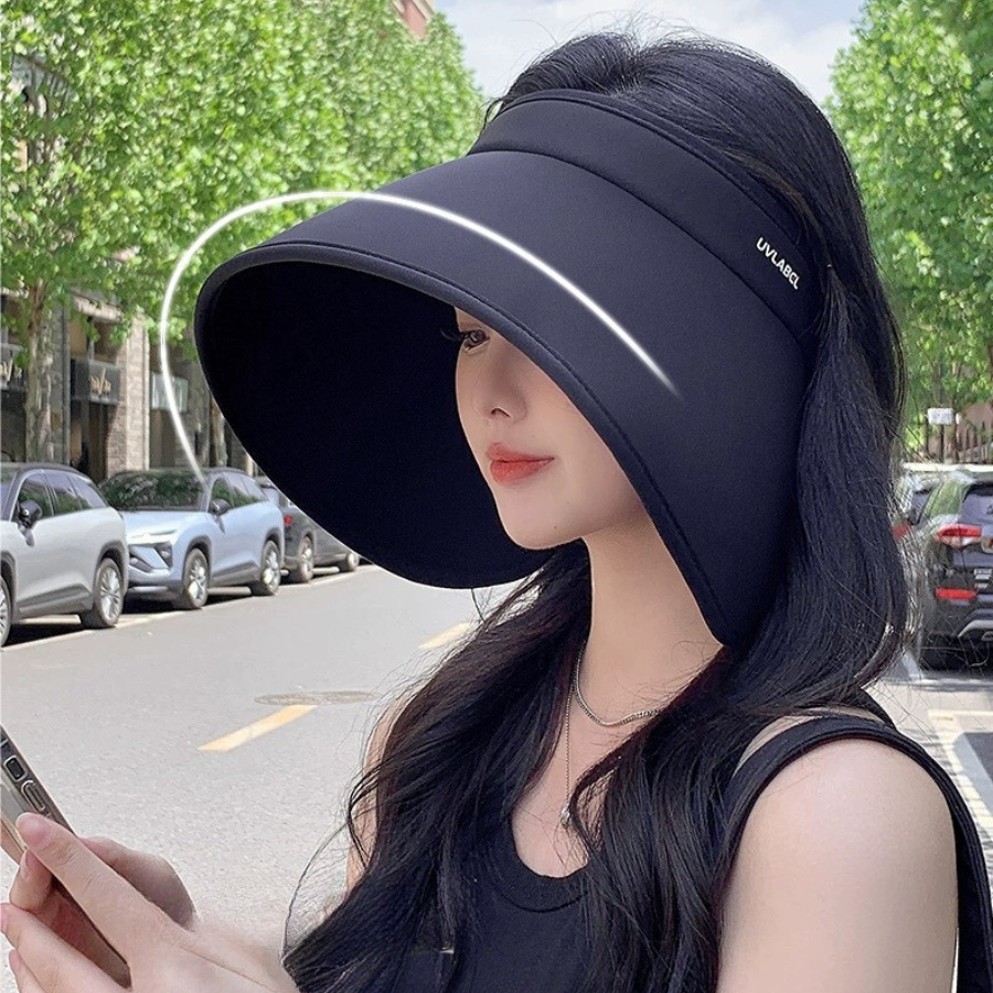 Mũ Chống Nắng Vành SIÊU RỘNG Chống Nắng 99%, Mũ Nửa Đầu Ngăn Tia UV Bảo Vệ Làn Da