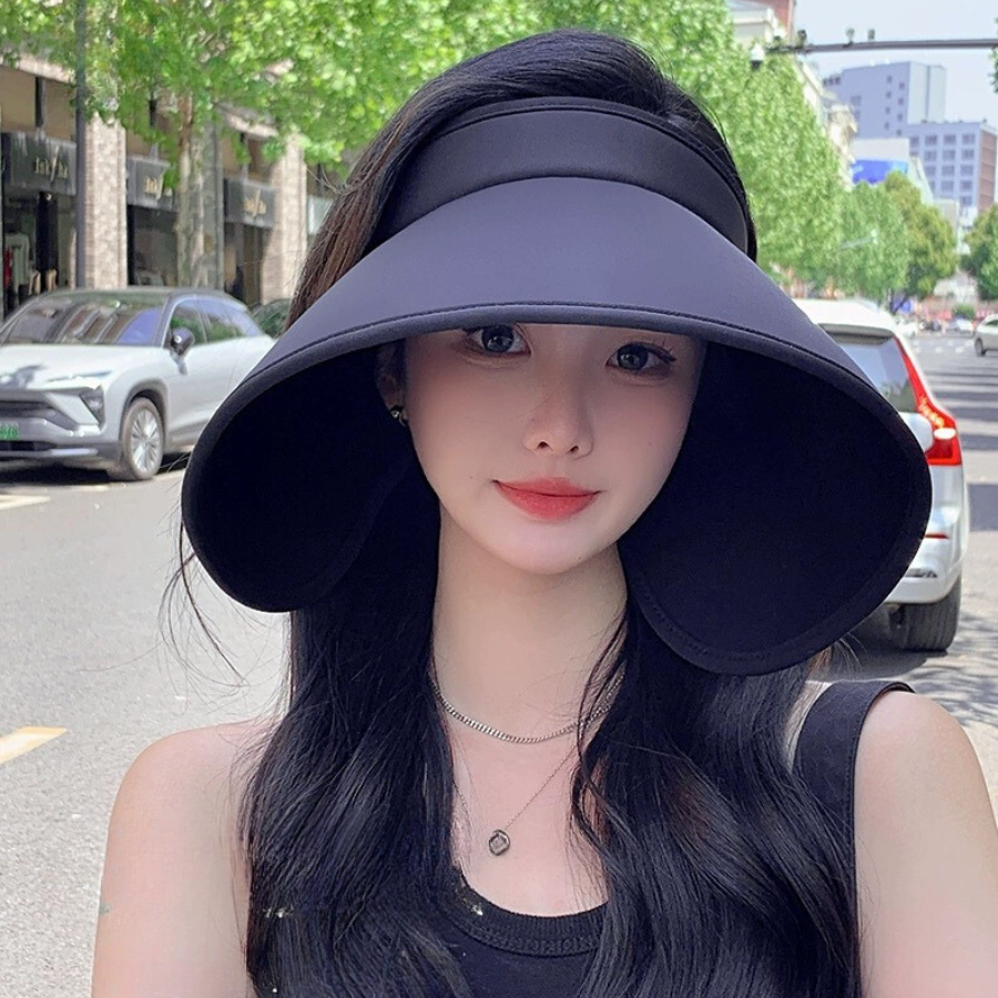 Mũ Chống Nắng Vành SIÊU RỘNG Chống Nắng 99%, Mũ Nửa Đầu Ngăn Tia UV Bảo Vệ Làn Da