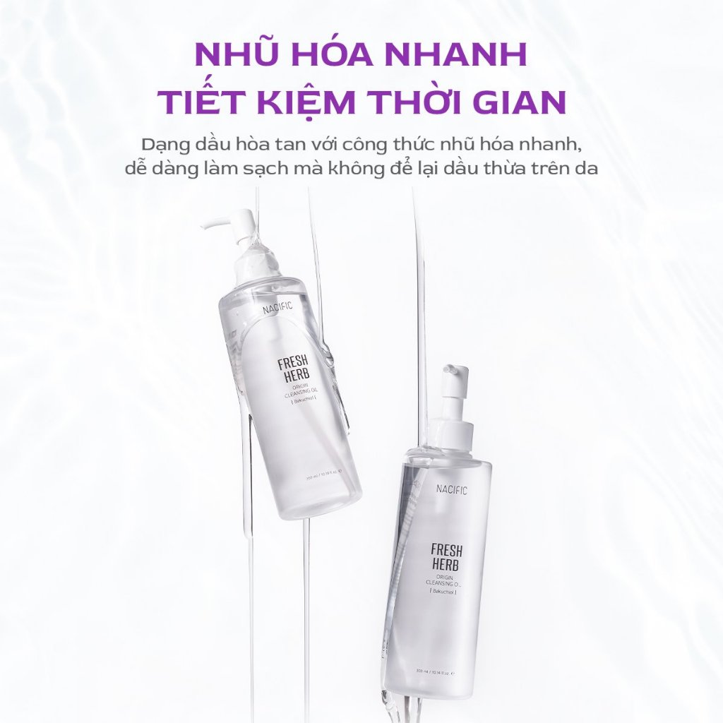 Ảnh Dầu tẩy trang sạch sâu Nacific Fresh Herb Origin Cleansing Oil Bakuchiol 300ml 3
