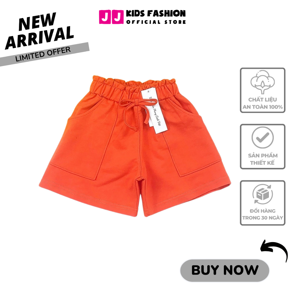 Quần short thun cotton da cá trẻ em năng động thoải mái full size - JJ Kids