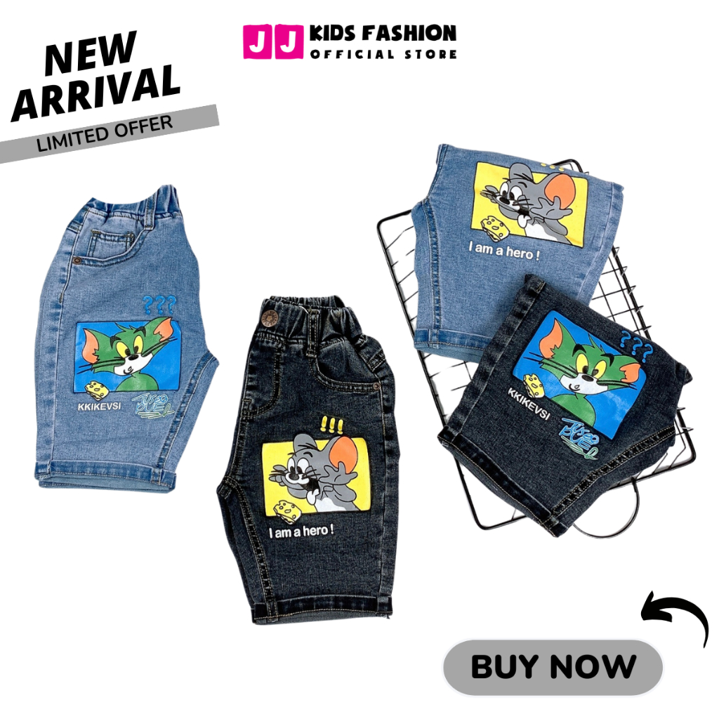 Quần jean lửng bé trai năng động thoải mái full size - JJ Kids
