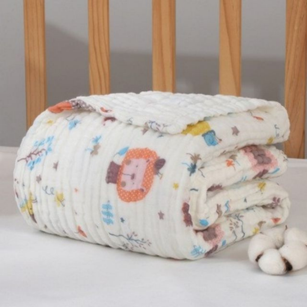 KHĂN TẮM 6 LỚP , KHĂN QUẤN XÔ MUSLIN 6 LỚP MỀM MẠI , AN TOÀN CHO BÉ KÍCH THƯỚC 110x110cm Đậu Đậu Store