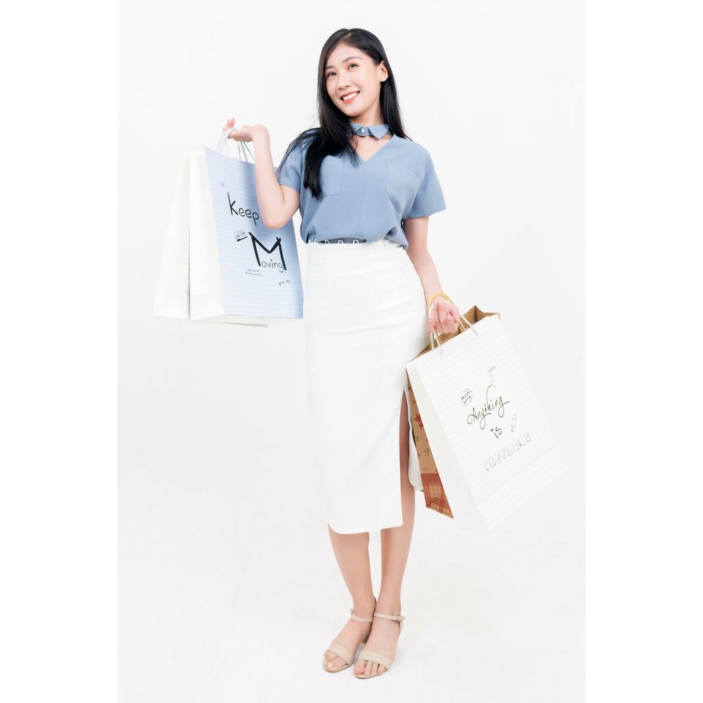 Vella Fashion chân váy nữ xẻ tà trước phần eo cách điệu, chân váy công sở nữ VV22011