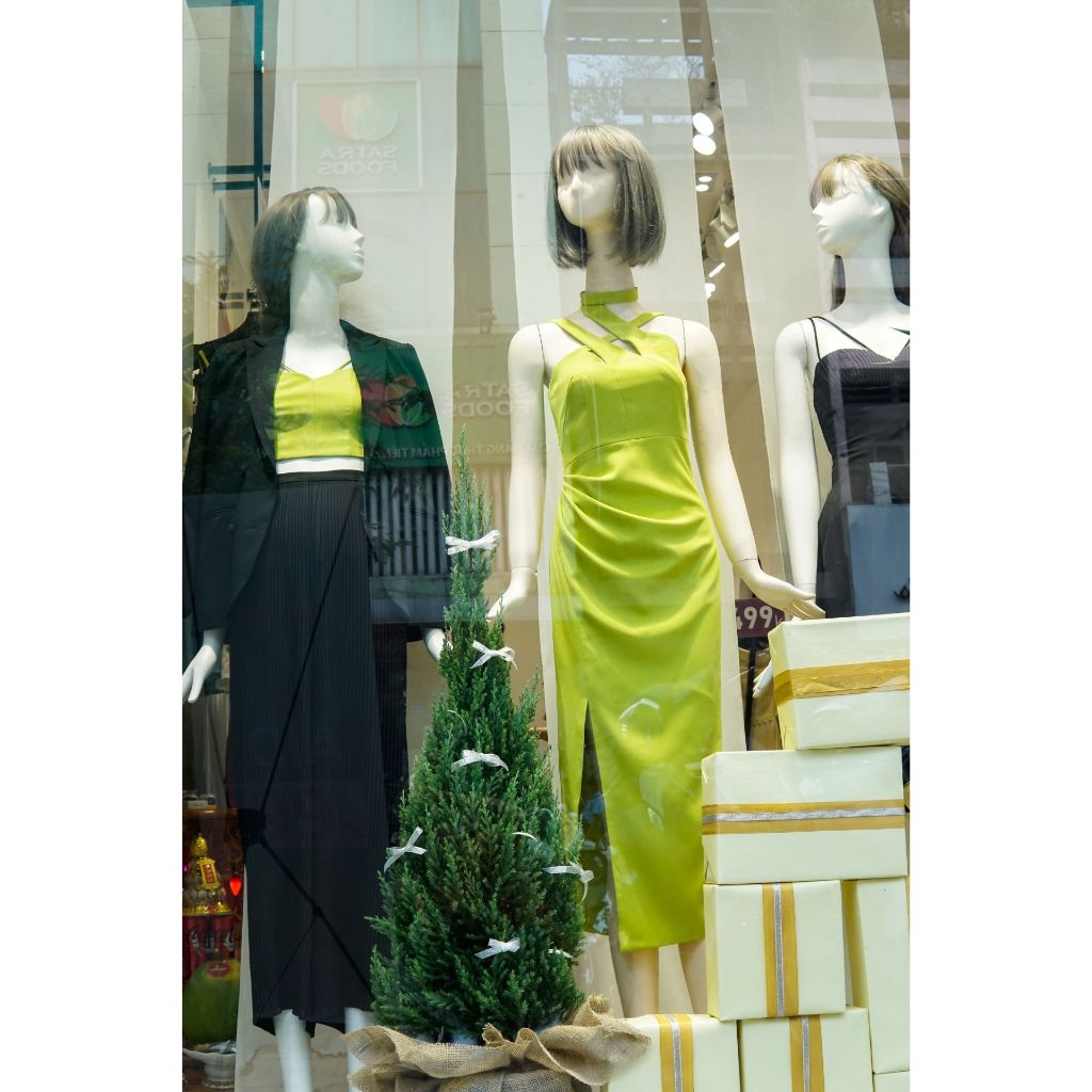 Vella Fashion đầm midi xẻ tà đi tiệc nữ VD22099 - xanh