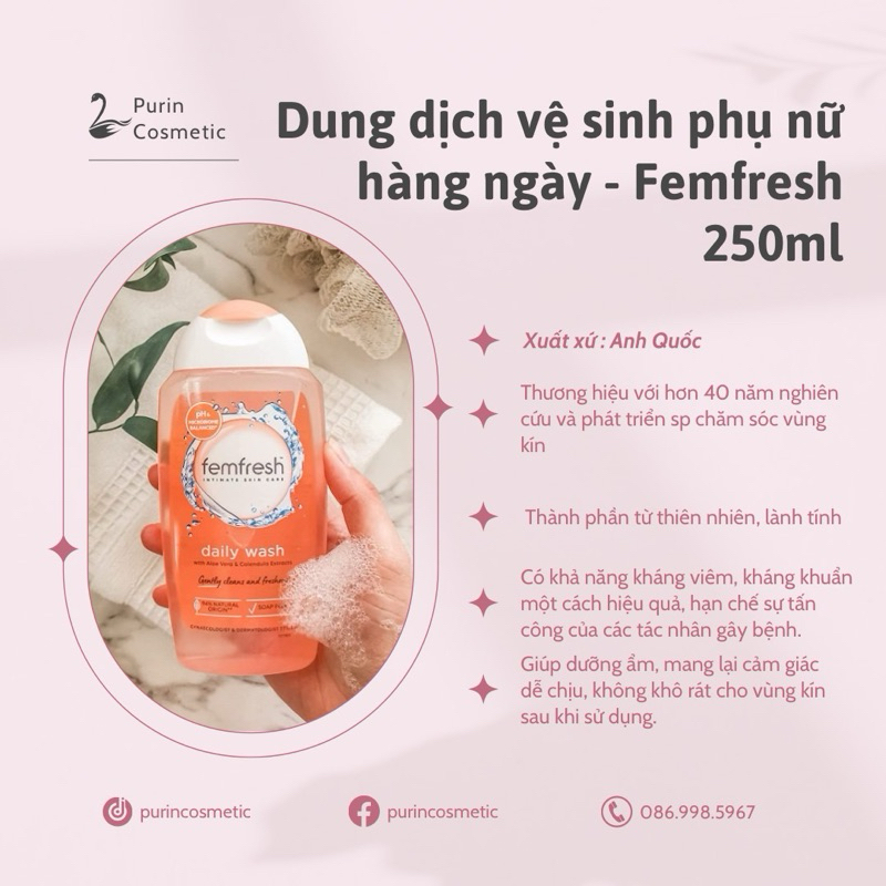 CHÍNH HÃNG] Dung dịch vệ sinh Intimate Fresh Comfort ngừa viêm cô bé