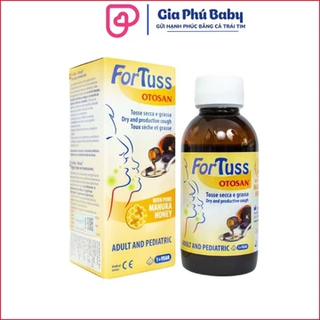 Siro Ho Thảo Dược Fortuss Otosan - Hỗ trợ Bổ Phế , Làm Dịu Con Ho, Bảo Vệ Niêm Mạc (Chai 180g)
