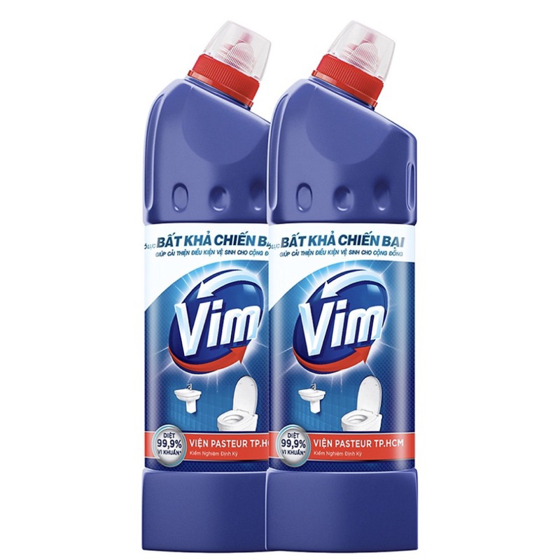 Nước Tẩy Bồn Cầu Diệt Khuẩn Vim , vim chanh , vim lanvender ,vim zero chai 550ml, Combo 2 chai 880ml