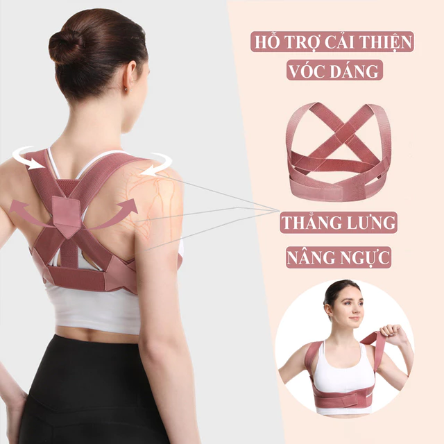 Đai Chống Gù Lưng Nữ Cao Cấp Andego Bảo Hành Chính Hãng Lỗi 1 Đổi 1. Đai Lưng Chống Gù Hỗ Trợ Tập Luyện Đỡ Vòng 1