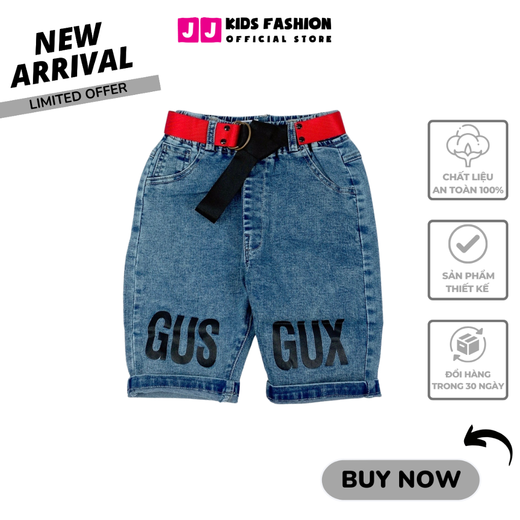 Quần jean thun lửng bé trai co giản, thoải mái full size - JJ Kids