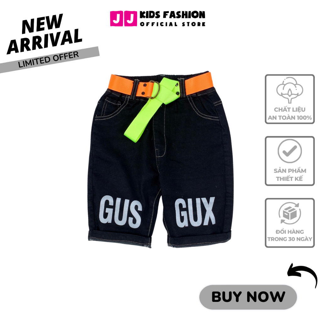 Quần jean thun lửng bé trai co giản, thoải mái full size - JJ Kids