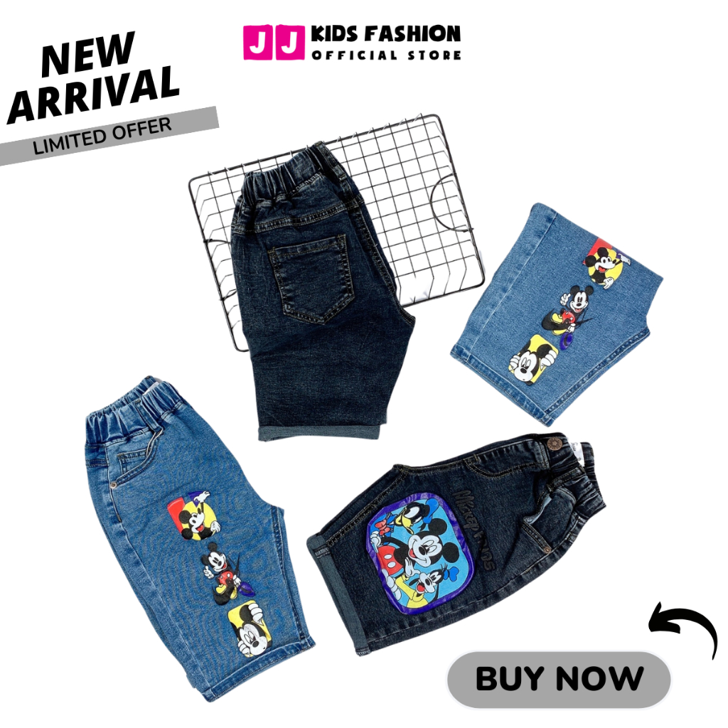 Quần jean lửng bé trai năng động thoải mái size đại - JJ Kids