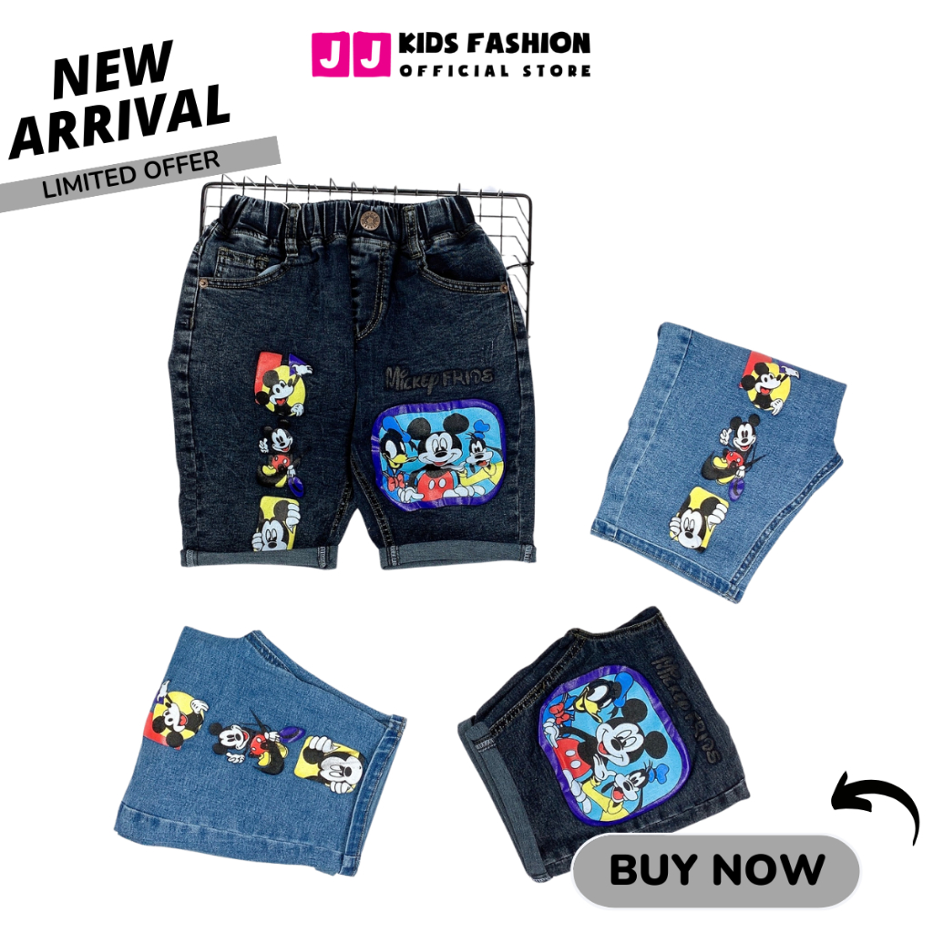 Quần jean lửng bé trai năng động thoải mái size đại - JJ Kids