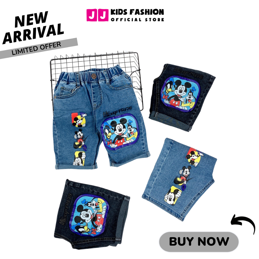 Quần jean lửng bé trai năng động thoải mái size đại - JJ Kids