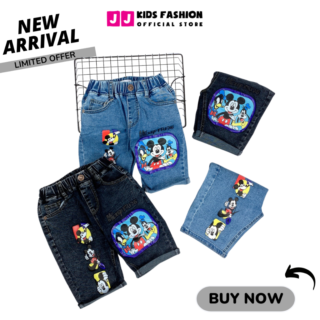 Quần jean lửng bé trai năng động thoải mái size đại - JJ Kids