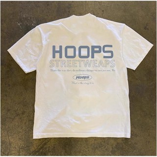 Áo Phông Nam Nữ Cổ Tròn Phối Chữ HOOPS Hai Mặt Phong Cách Trẻ Trung Nhẹ Nhàng, Chất Vải Cotton Khô Mềm Mịn Thoáng Mát