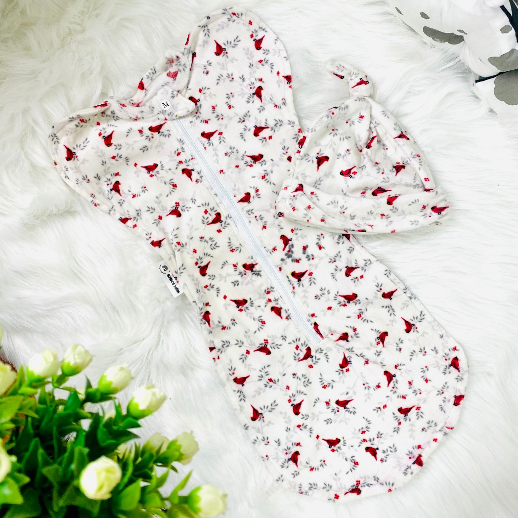 Sỉ Nhộng thu đông Kiwi's mom - chất nỉ nhung ấm áp giúp bé ngủ ngon