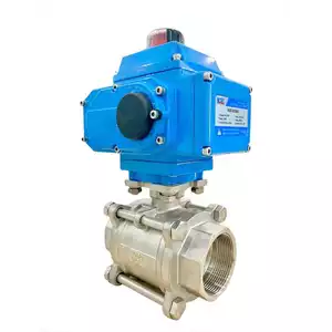 Van bi ren 3PC CF8 điều khiển điện on/off 220V