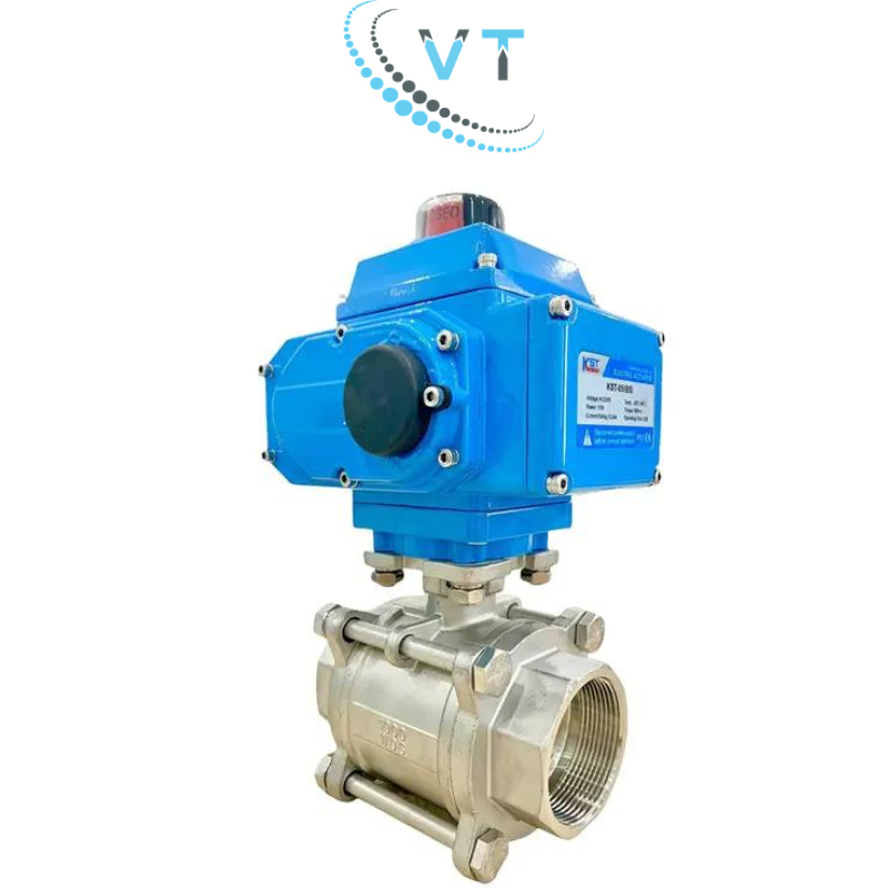 Van bi ren 3PC CF8 điều khiển điện on/off 220V