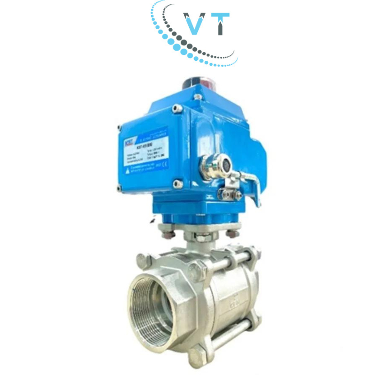 Van bi ren 3PC CF8 điều khiển điện on/off 220V