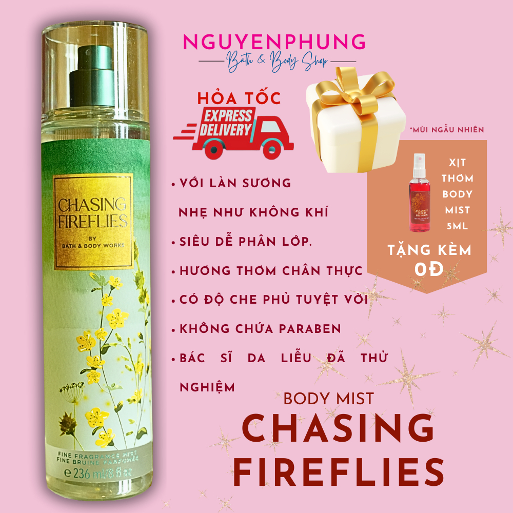 Xịt Thơm Body Mist Chasing Fireflies Bath And Body Works 236ml Shopee Việt Nam 3468